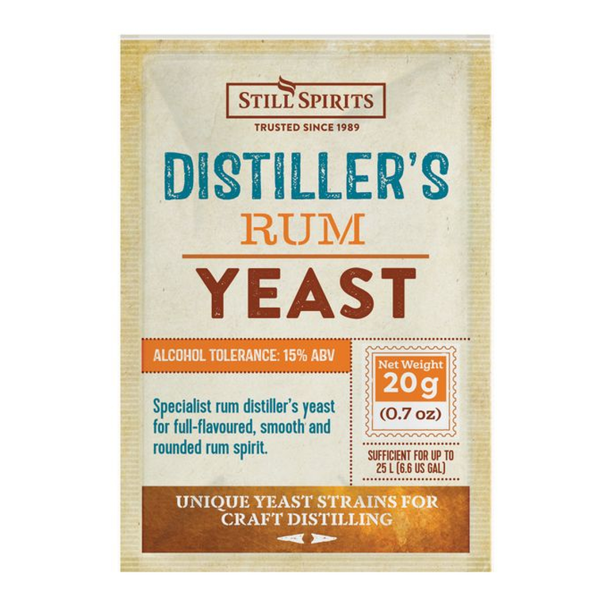 Distiller's Rum Yeast Still Spirits 20g Turbogjær Strømmen