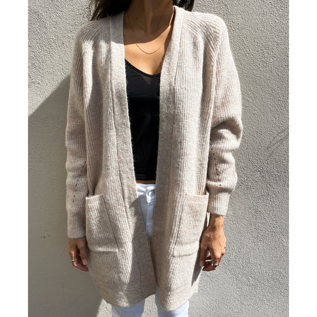 Lulu Ls Herringbone Knit High Neck Kalamata Birch