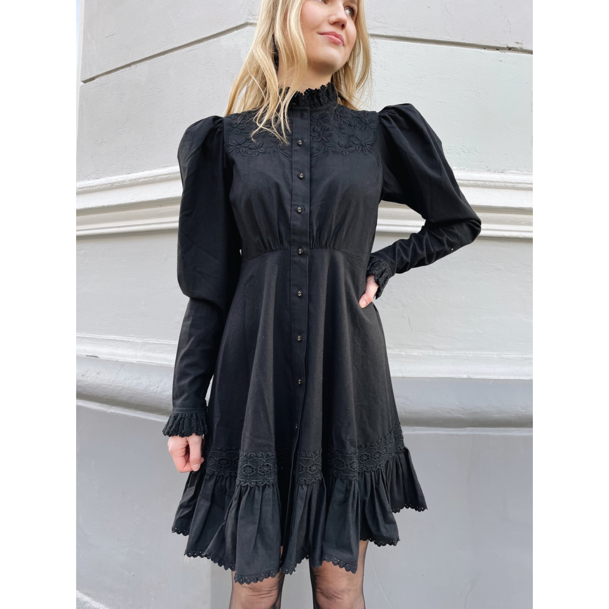 Winter cotton Button Down Black byTiMo Seven Tønsberg