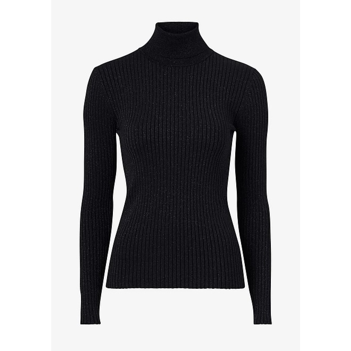 Cilia Rollneck L S Knit Top Black