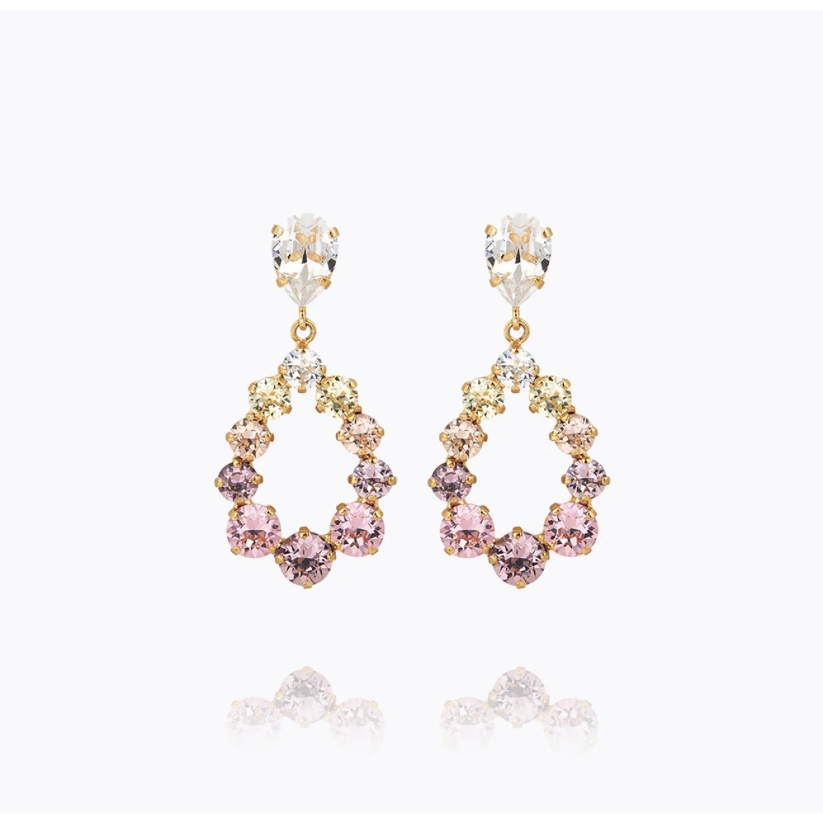 Delia Earring Gold Pastel Rainbow Combo Caroline Svedbom Seven Tønsberg