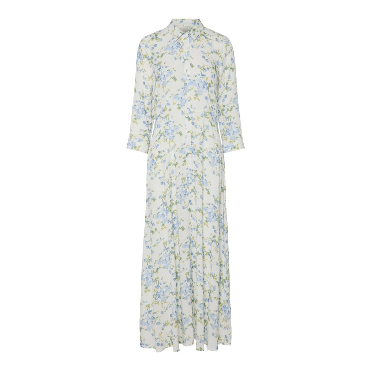 Yassavanna Long Shirt Dress Star White Aop Sumelli