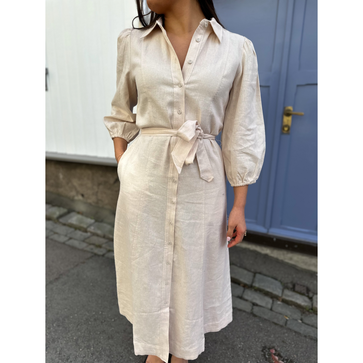 Yasflaxy Ss Wrap Dress Birch