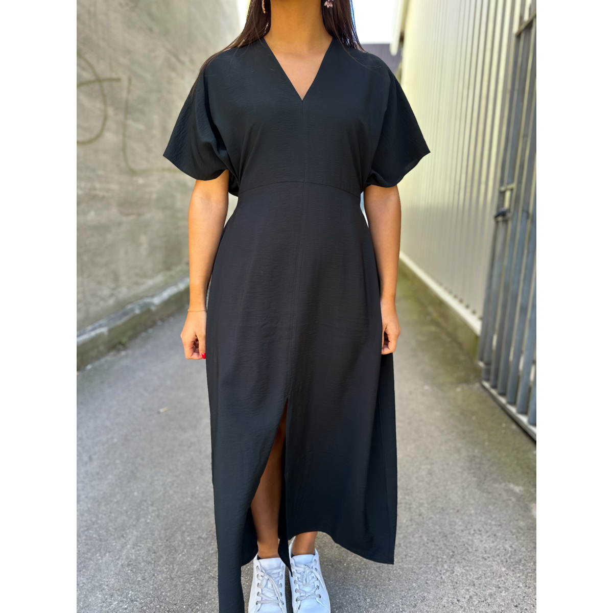 Vienna Ravenna L S Ankle Wrap Dress Fig main image 0