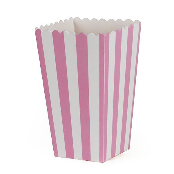 Boks Popcorn Rosa Stripet, 6 stk CACAS 