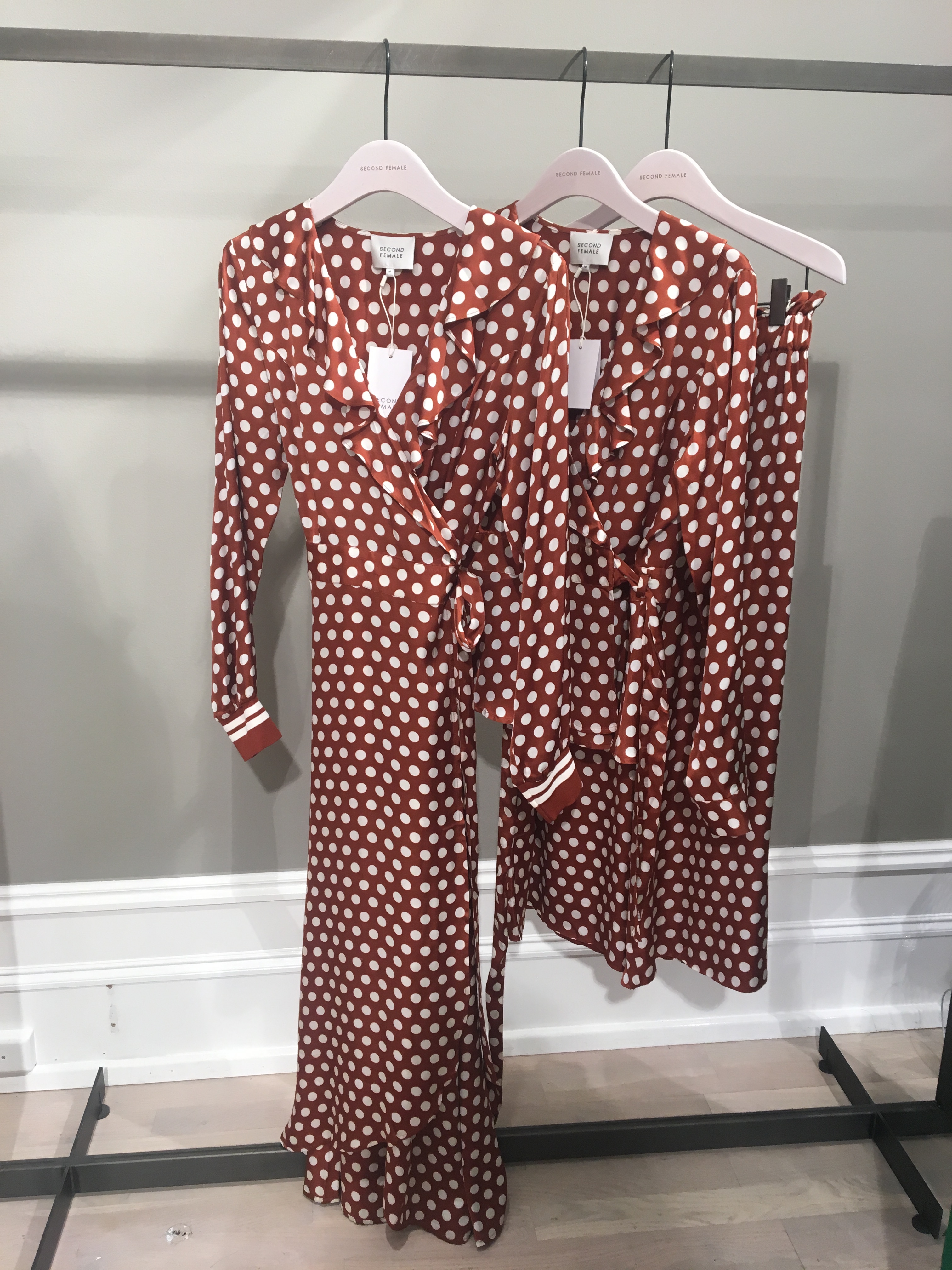 second female spotty wrap dress