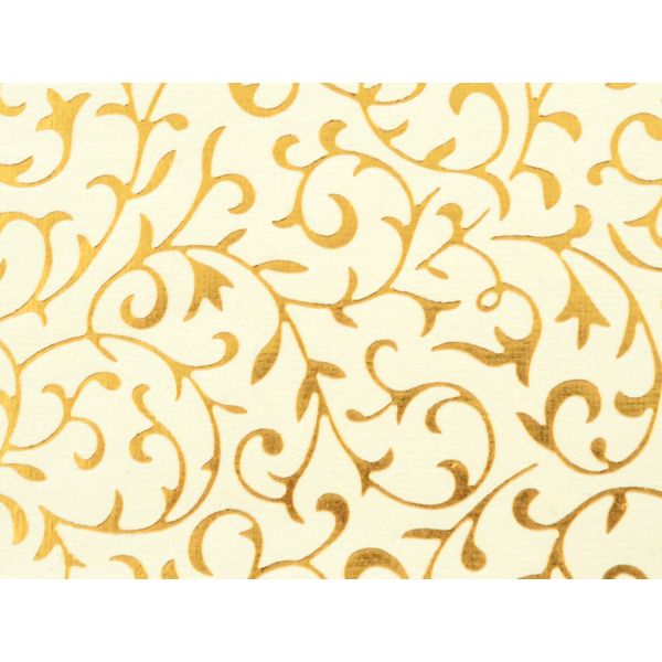 Indisk papir A4 – Gullbrokade krem –  1 ark