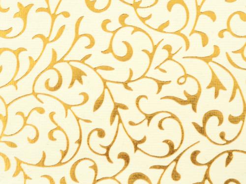 Indisk papir A4 – Gullbrokade krem –  10 ark