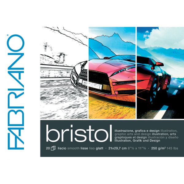 Fabriano Bristol 250g A4 – 20 ark – Blokk til marker