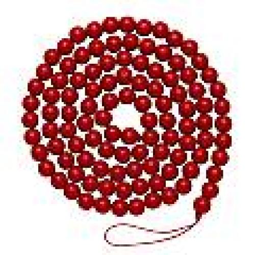 GIRLANDER TREPERLER RØD 1,5 M