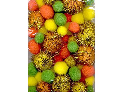 Pomponger sett m/glitter – Påske – 50ass.