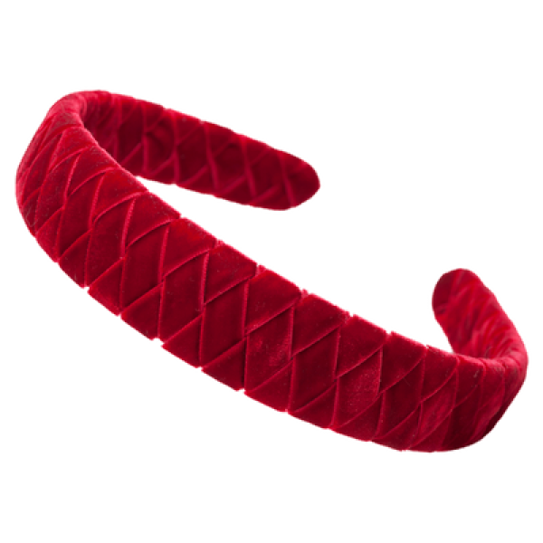 Hårbøyle Velour - Scarlet Red