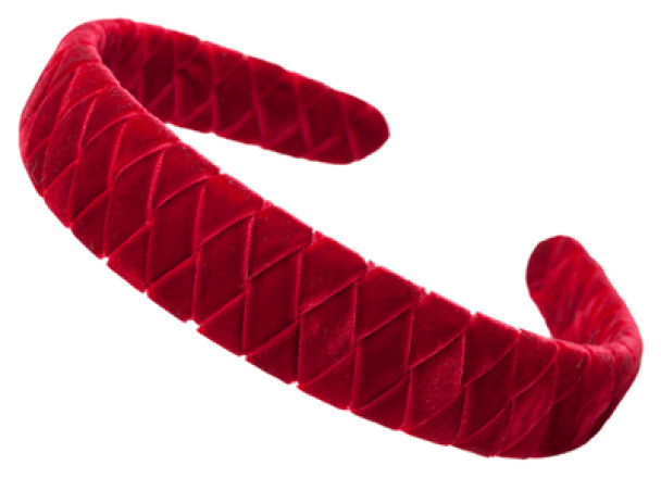 Hårbøyle Velour - Scarlet Red