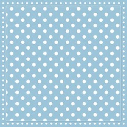 Napkin 33 Stripes Dots Light Blue FSC Mix