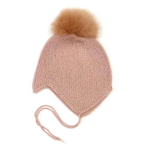 HUTTEliHUT | Babyhut Alpaca Wool - Dusty Rose/Camel