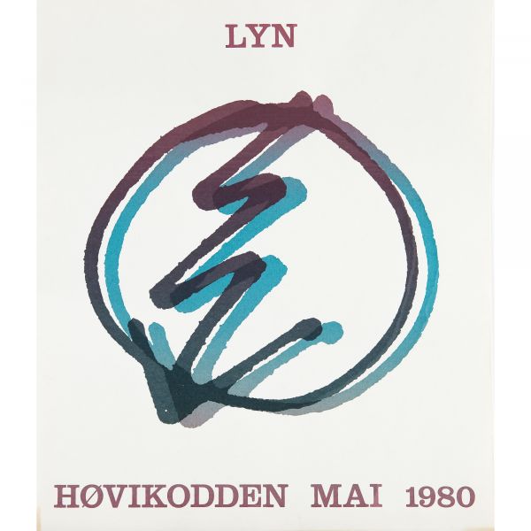 Plakat vintage silketrykk Lyn 1980