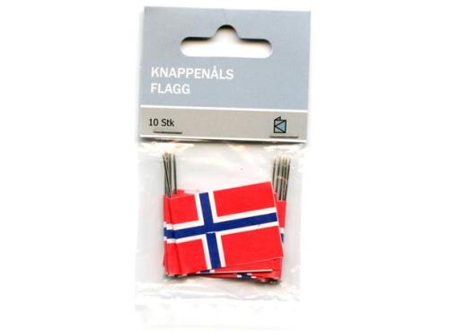 KAKEFLAGG M/KNAPPENÅL 10 STK