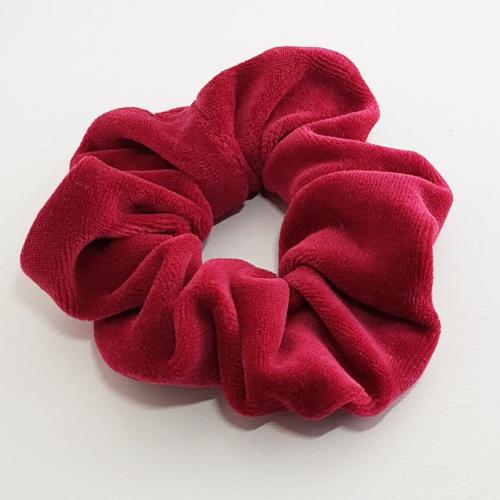 UNIK DESIGN - SCRUNCHIE HÅRSTRIKK MØRK RØD