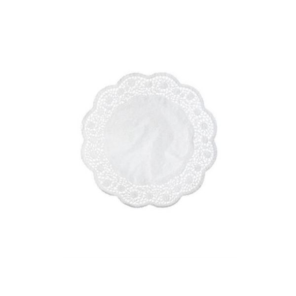 Kakebrikke rund 33cm  hvit - 6 pk