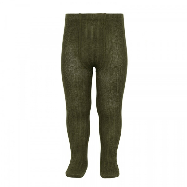 Strømpebukse Rib - Mosegrønn (742)