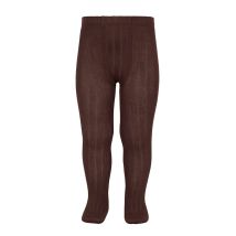Cóndor | Strømpebukse Rib - Rødbrun (385)