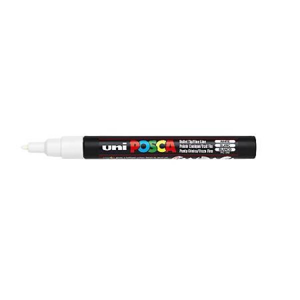  Uni POSCA PC-3M – Fine 0,9-1,3mm – 1 White