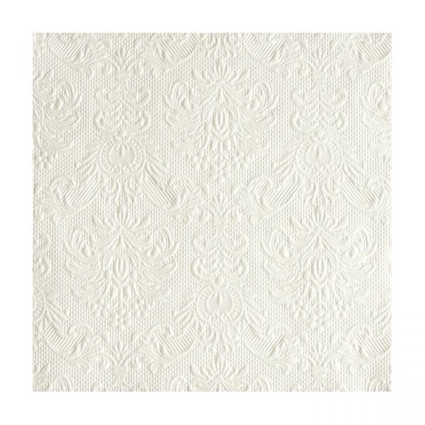 SERVIETTER LUNCH ELEGANCE PEARL WHITE