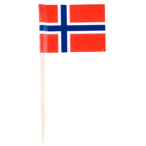 FLAGG NORSK MED TREPINNE, 10PK
