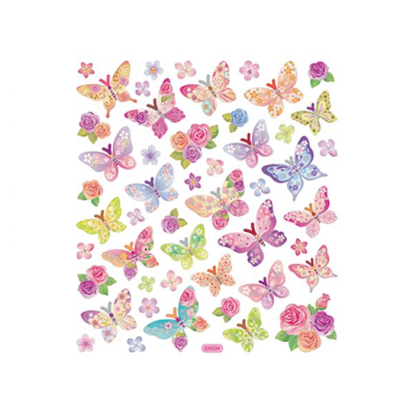 Klistremerker – Sommerfugler pastell