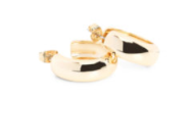 Chunky petite hoops øredobb - Image 2
