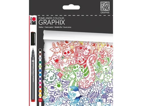 Marabu Graphix Fineliner – Colour Doodle Supreme – 12stk