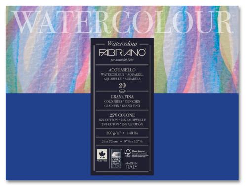 FABRIANO 18X24CM WATERCOLOUR 300G GF 