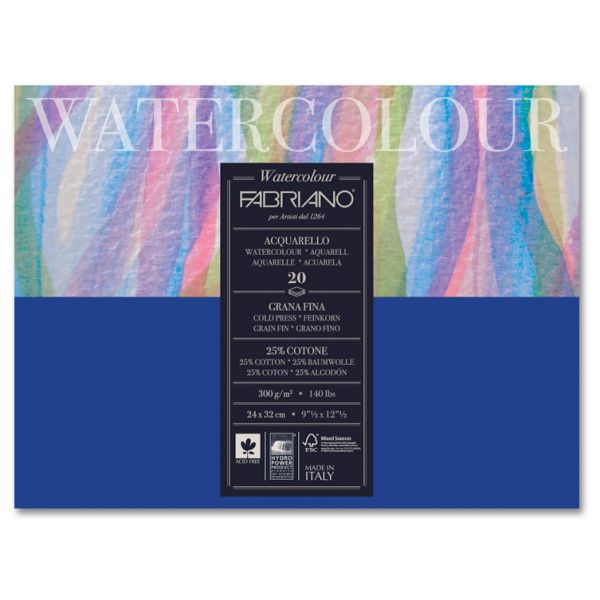 FABRIANO 24X32CM WATERCOLOUR 300G GF 