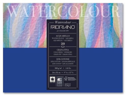 FABRIANO 24X32CM WATERCOLOUR 300G GF 