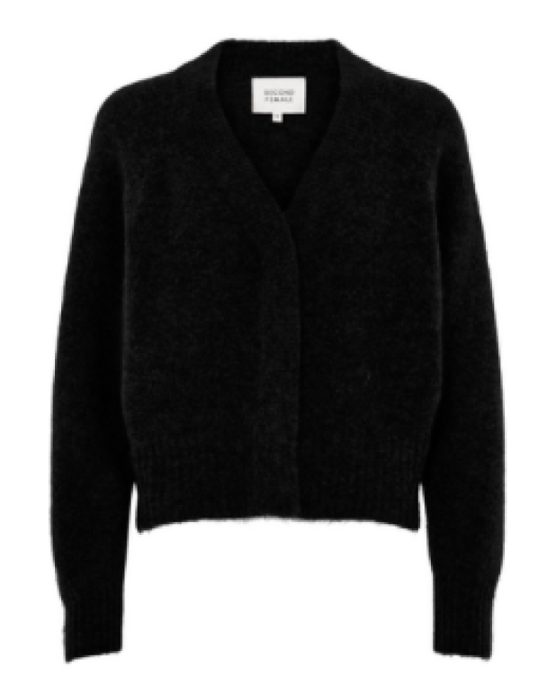 Brook knit boxy cardigan - black - Image 2