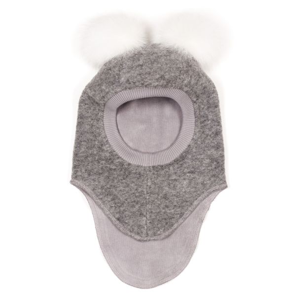 HUTTELIHUT - BIG BEAR ELEFANTHUT WOOL LIGHT GREY