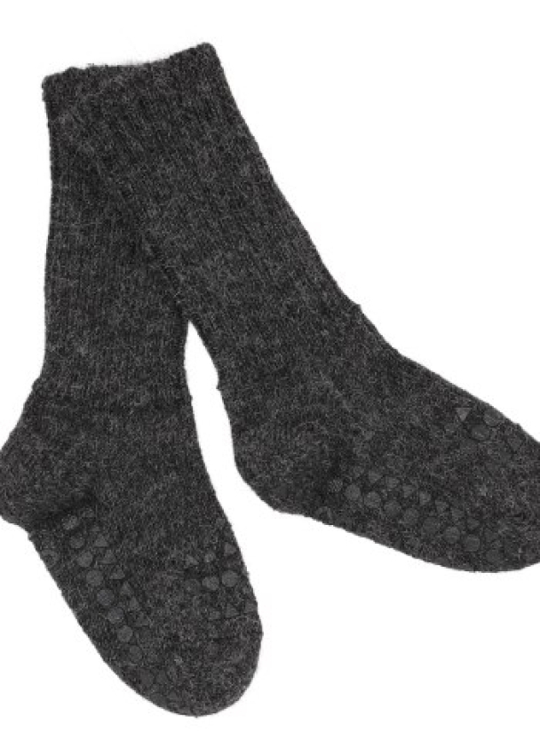 Non-Slip Socks Alpaca - Dark Grey Melange - Image 2