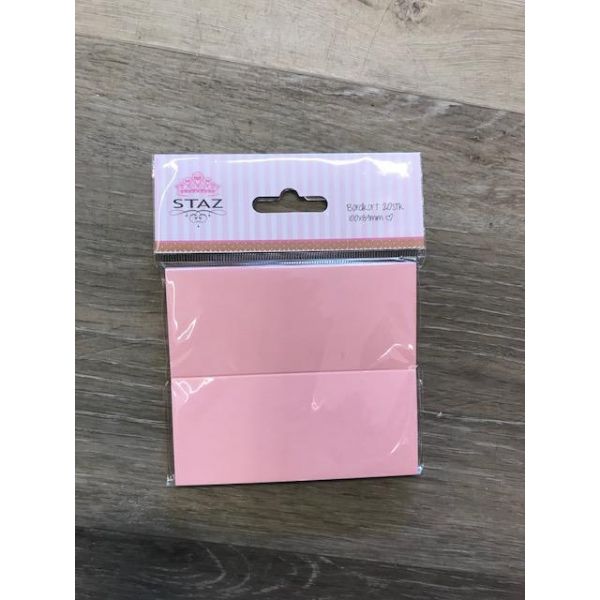 Staz Bordkort – 100x89mm 20stk – 02 Rosa