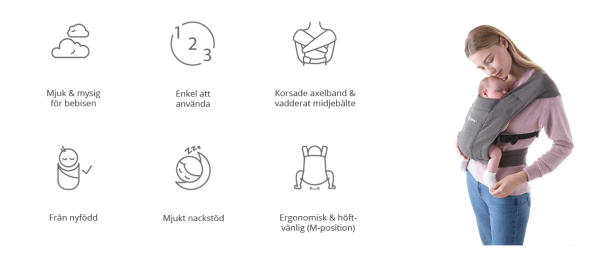 Ergobaby | Embrace Bæresele - Soft Olive - Image 2