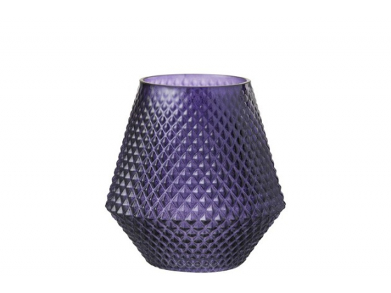 Vase Scale Glass Purple Small