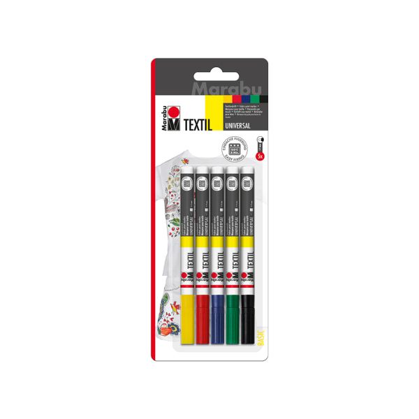 Marabu Textil Painter Sett 5 ass. 1-2mm