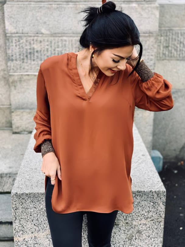 Filine blouse -tortoise shell - Image 1