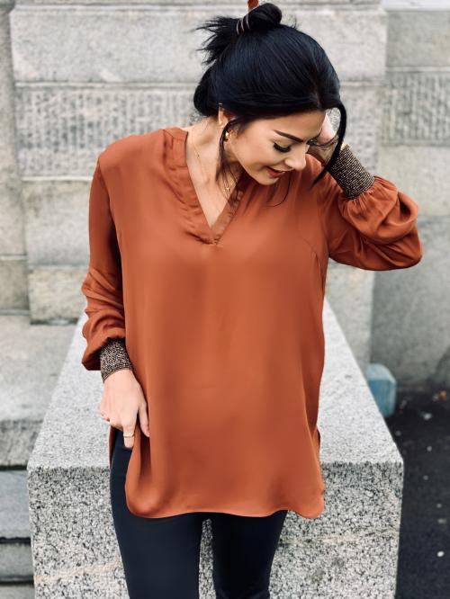 Filine blouse -tortoise shell