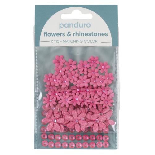 Blomster & Rh.stones 110p Rosa