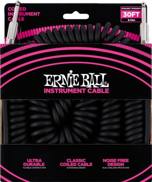 Instrumentkabel Ernie Ball Spiral 9m sort