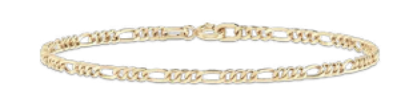 Figaro Chain Bracelet - Gold