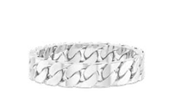 Curb Chain Ring Small - Rhodium - Image 3
