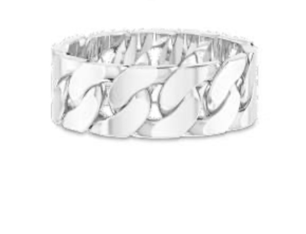 Curb Chain Ring - Rhodium - Image 4