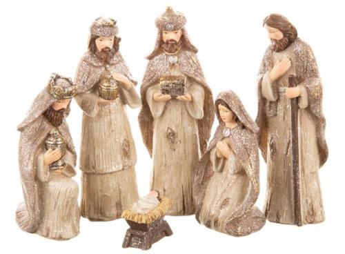 Krybbesett beige m/glitter 