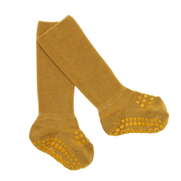 Non-Slip Socks Bamboo - Mustard - Image 2